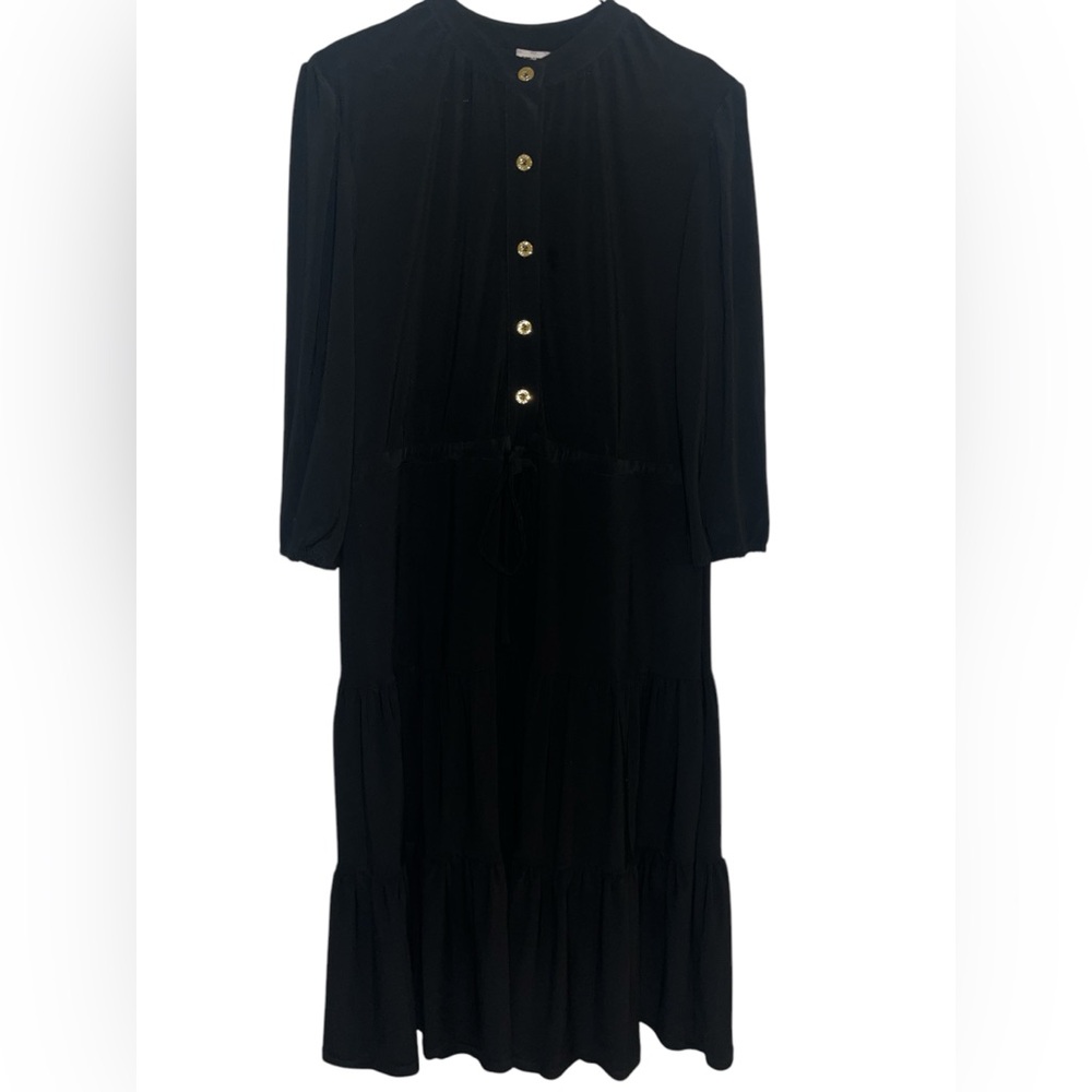 ANNE KLEIN Black Midi Dress Size 8